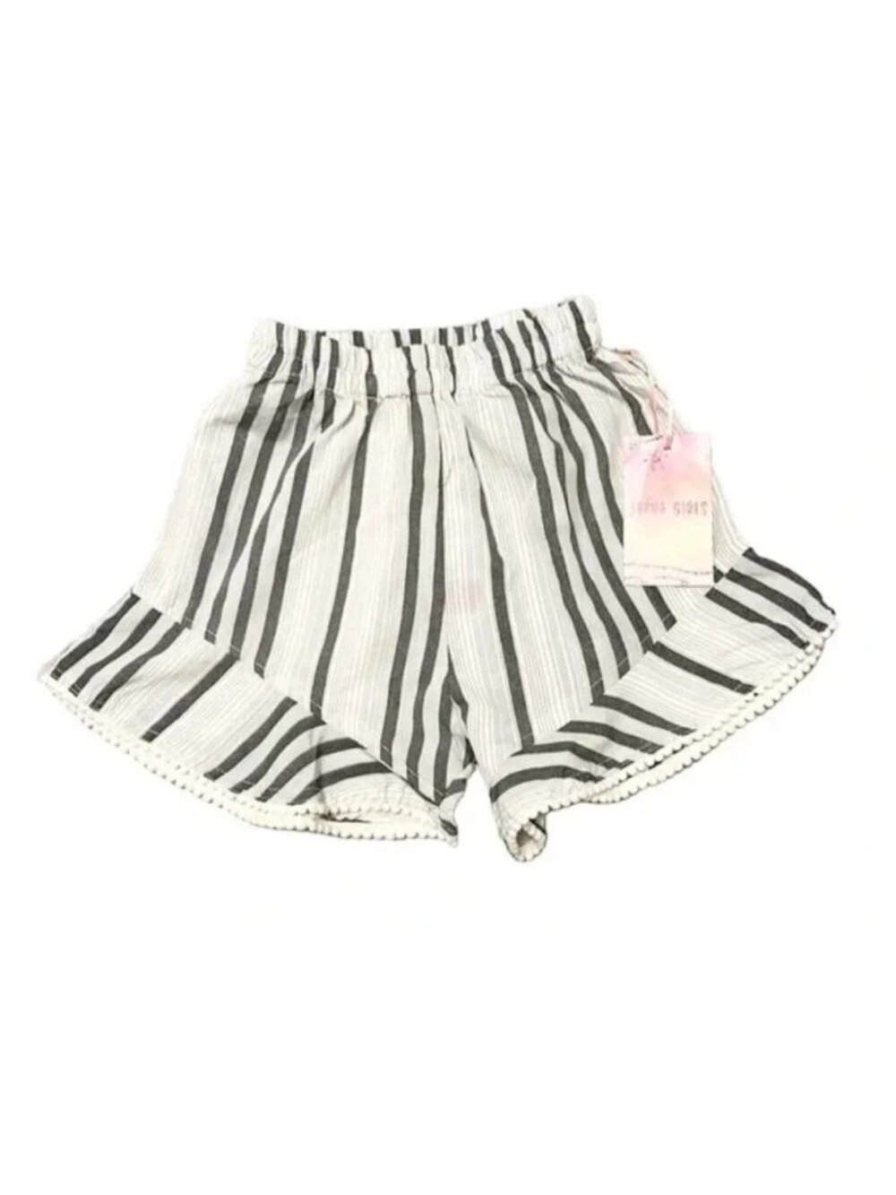 Japna Girls for Kids NWT Striped Bottom Lace Shorts Sz 8